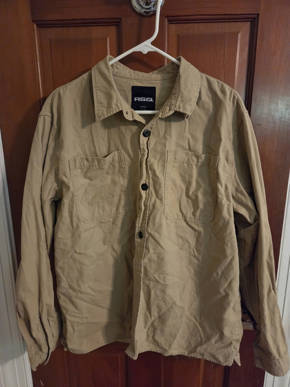 RSQ Men's Tan Cotton Shirt Jacket